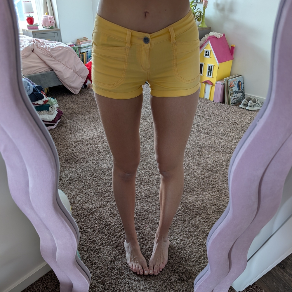 Yellow Jean Mini Shorts for Women Size 5